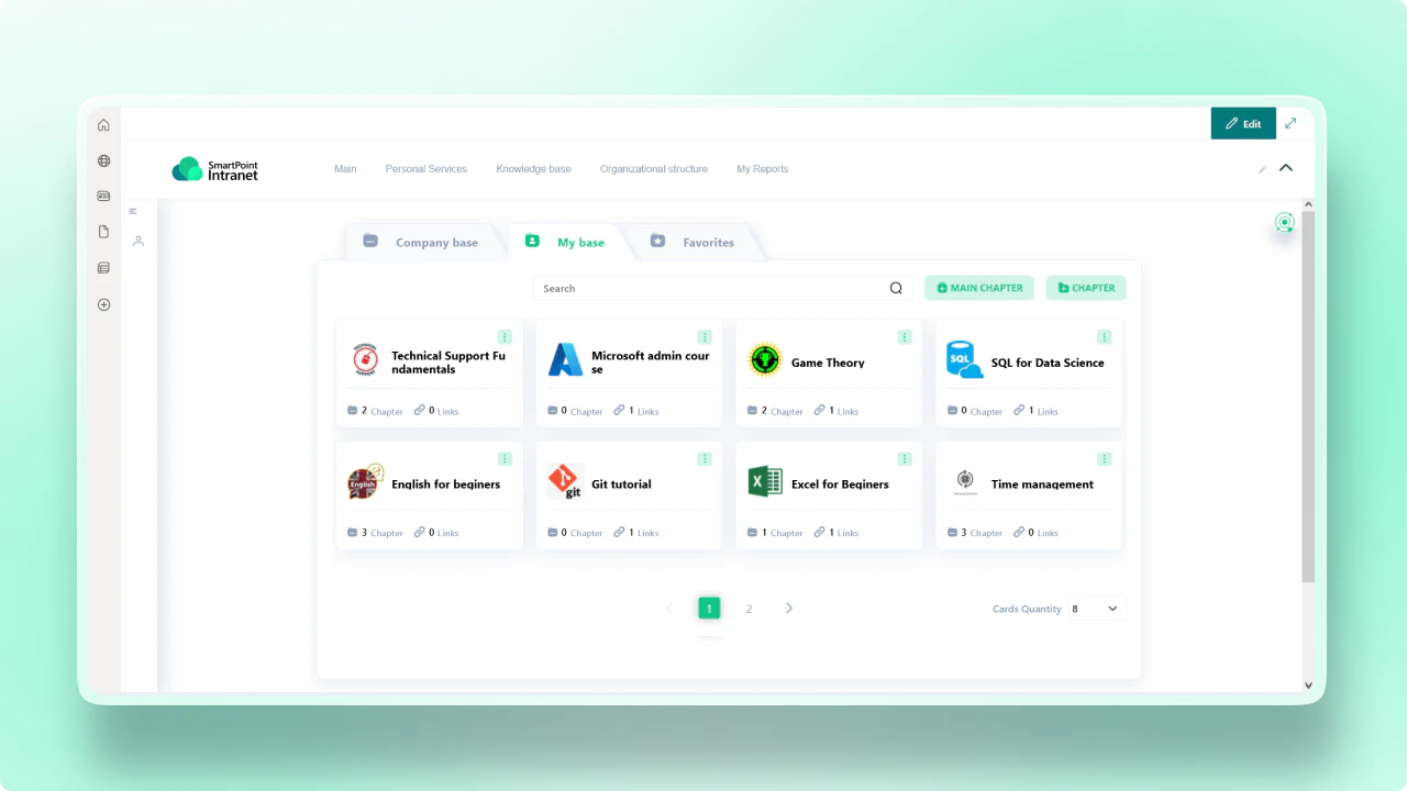 screenshot of SmartPoint Intranet
